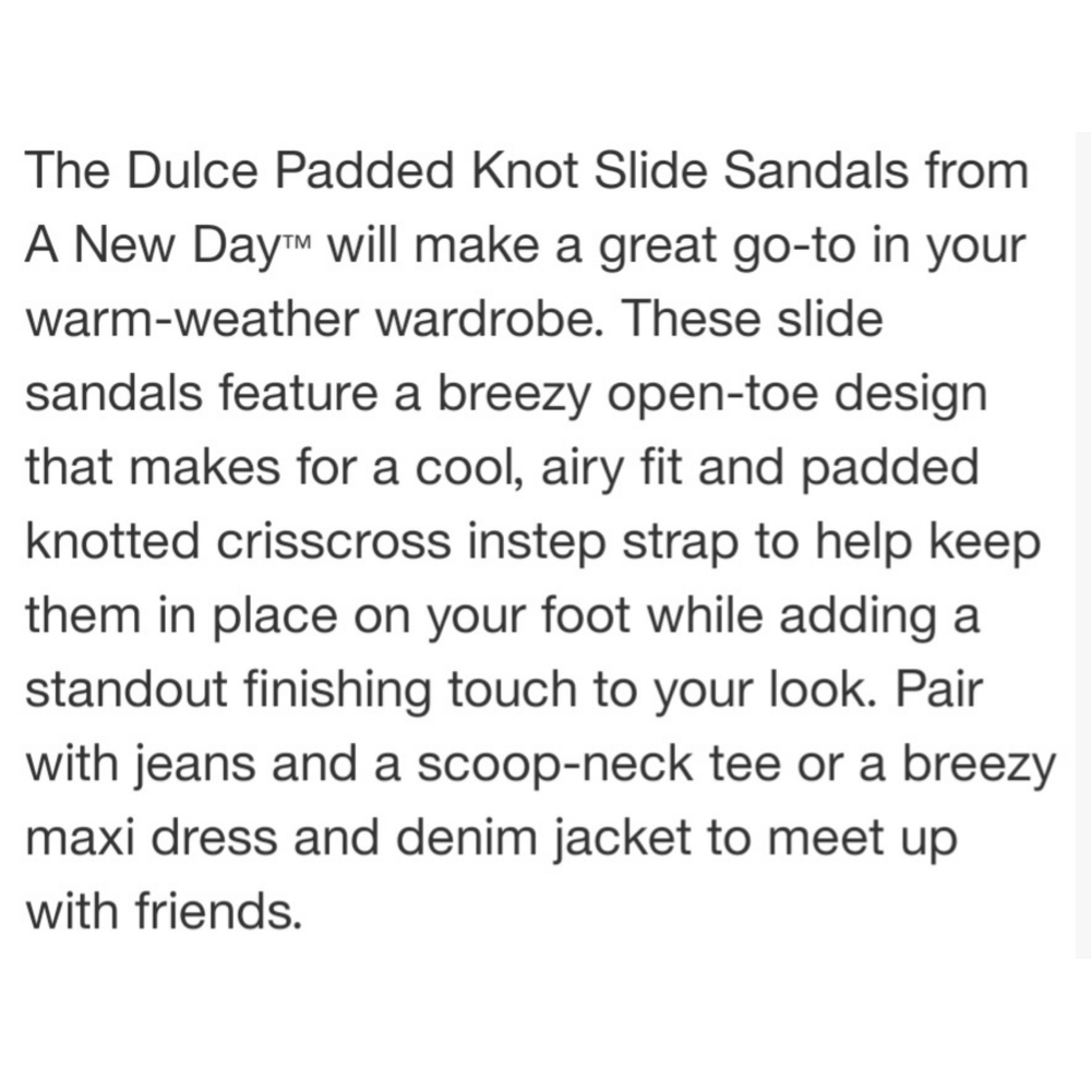 A New Day Dulce Padded Knot Slide Sandals - Picture 12 of 13